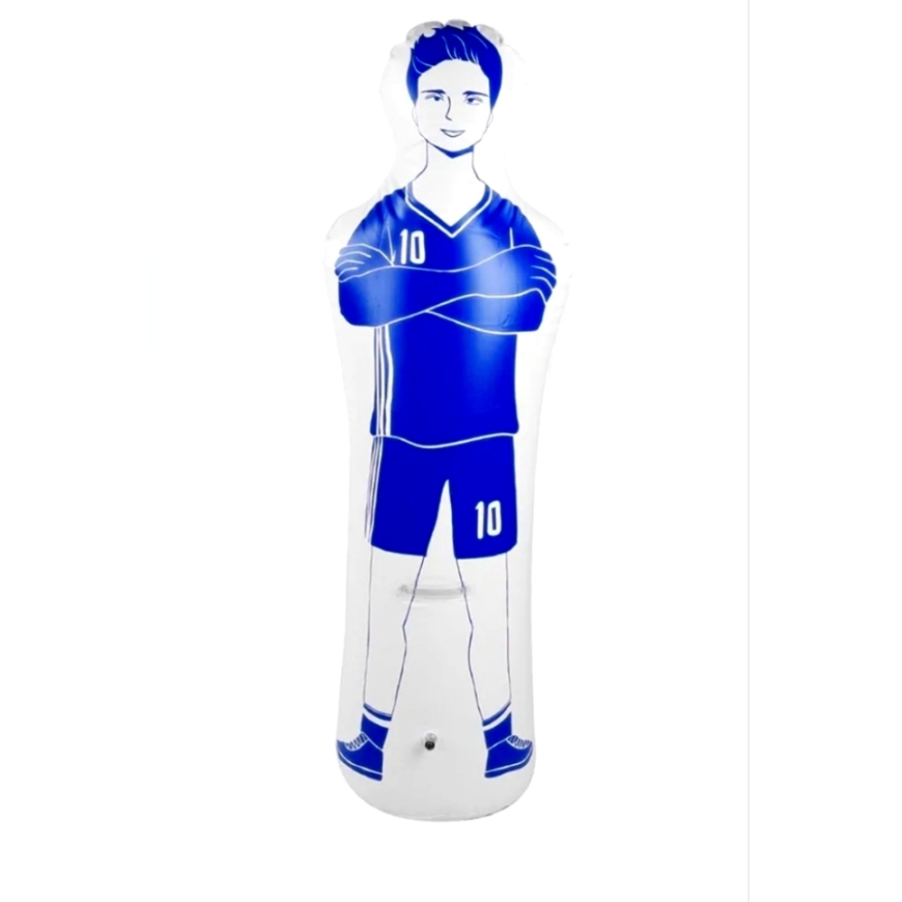 Blue and White Inflatable Soccer Dummy